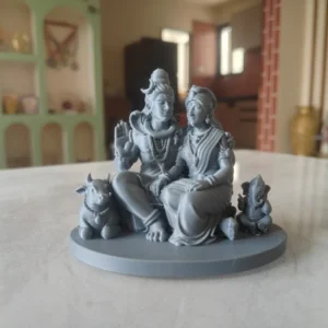 Shiv Parvati with Ganesha and Nandi